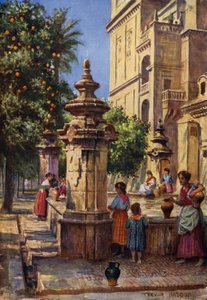Cordova, Fountain in the Patio de los Naranjos