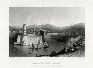 Entrance to the Port of Marseilles, France, 1875 by A. Willmore