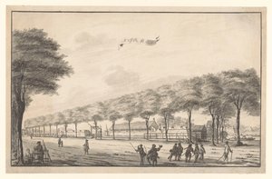View of Fort de Waterplaats at Molenvliet in Batavia