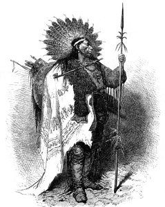 A Native American, USA by A. de Neuville