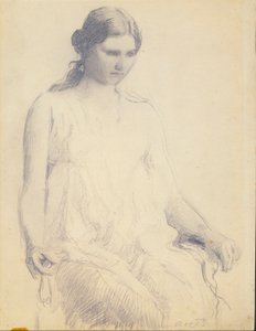 Study of a Young Woman by Abbott Handerson Thayer