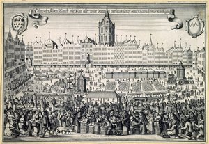 Old Market in Cologne by Abraham Aubry