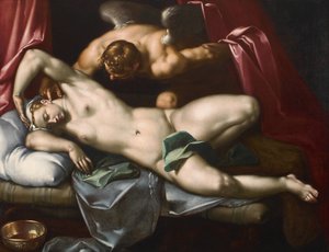 Cupid Visiting Psyche at Night