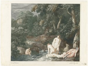 Diana and Her Nymphs Bathing in a River by Abraham Bloteling