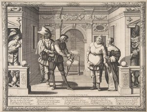 Actors at the Hotel de Bourgogne by Abraham Bosse