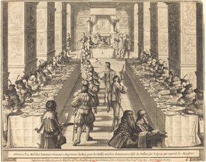 Banquet Given by the King to the New Knights by Abraham Bosse