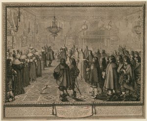 Ceremony Observed at the Marriage Contract Passed at Fontainebleau in the Presence of Their Majesties between Vladislaus IIII, King of Poland and Sweden [...] by Abraham Bosse