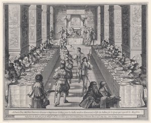Arrangement of the Feast, from "The Order of the Holy Spirit" by Abraham Bosse