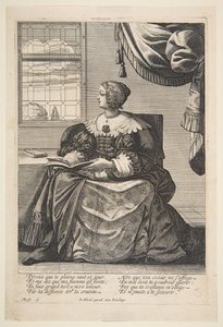 Seated Woman Holding a Book and Singing, mid to late 17th century