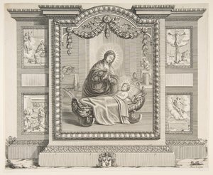 The Nativity with Scenes of The Annunciation, The Adoration of the Shepherds, The Crucifixion by Abraham Bosse