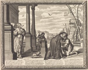 The Prodigal Son Received by his Father by Abraham Bosse