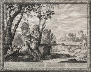 The Prodigal Son: The Prodigal Tending the Pigs by Abraham Bosse