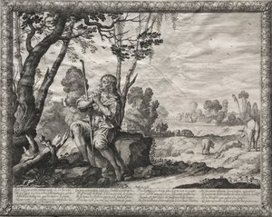 The Prodigal Son: The Prodigal Tending the Pigs by Abraham Bosse