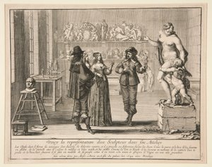 The Sculptor in His Studio, from series of Artists in their Studios by Abraham Bosse