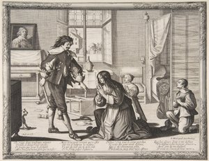 The Wife-Beater, ca. 1633 by Abraham Bosse