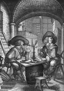 Tobacco Smokers (engraving by Abraham Bosse, 18th century) by Abraham Bosse