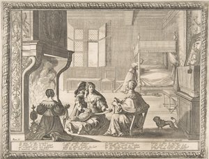 Visit of the Nursemaid by Abraham Bosse