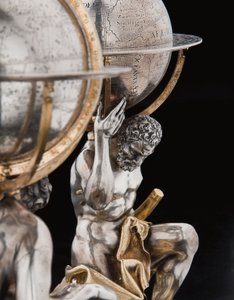 Two Exceptional Terrestrial and Celestial Globes, Supported by Hercules and Atlas, Augsburg