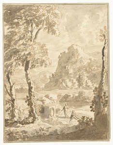 Arcadian Landscape with Small Figures by Abraham Genoels (II)