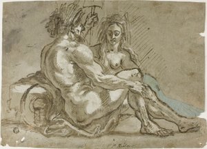River God and a Nymph by Abraham Janssens