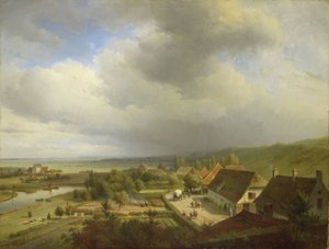 Hilly Landscape near Wageningen by Abraham Johannes Couwenberg