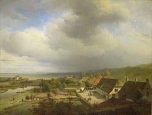 View of the Ooijpolder by Abraham Johannes Couwenberg