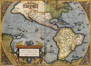A Map of America by Abraham Ortelius
