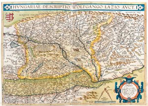 Austria, Slovenia, Bosnia and Herzegovina, Serbia, Romania, Czech Republic, Slovakia, Hungary, west Ukraine by Abraham Ortelius