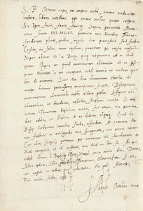 Autograph Letter Signed to His Nephew, Jacob Cool (Jacobus Colius), Antwerp, 2 February 1595