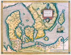 Denmark, south Sweden by Abraham Ortelius
