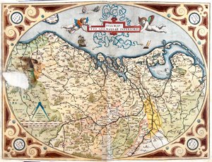 France, Belgium, Holland, Germany, Luxembourg by Abraham Ortelius