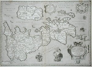 Map of Britain and Ireland by Abraham Ortelius
