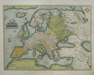 Map of Europe, from Theatrum Orbis Terrarum