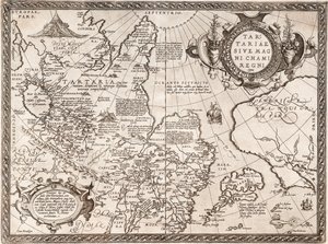 Map of Russia from Theatrum Orbis Terrarum by Abraham Ortelius