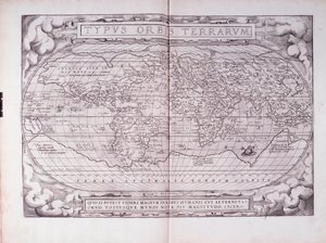 Typus Orbis Terrarum, Portulan by Abraham Ortelius