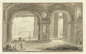 Imaginary Italian Cityscape with Classical Buildings