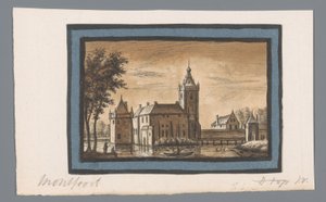 View of Montfoort Castle by Abraham Rademaker