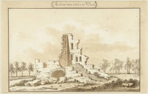 Ruins of the House at Vliet, in the Lopikkerwaard by Abraham Rademaker