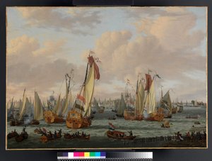 A marine sham-fight on the Y before Amsterdam