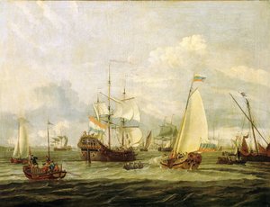 Peter the Great (1672-1725), Tsar of Russia, Inspecting a Boat in Amsterdam (Holland) by Abraham Storck