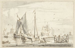 Riverbank with Some Ships
