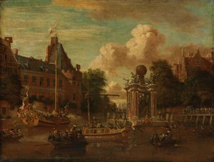 The Muscovite Legation Visiting Amsterdam by Abraham Storck