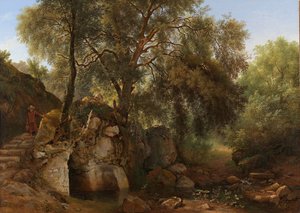 View in the Park of the Villa Chigi at Ariccia