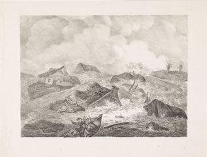 Breakthrough of the Kamperdijk, 1825 by Abraham Vinkeles
