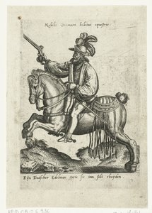 German Rider with Pistol by Abraham de Bruyn (attributed to)