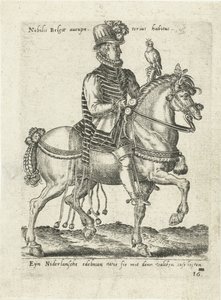 Dutch Nobleman on Falcon Hunt on Horseback by Abraham de Bruyn (attributed to)