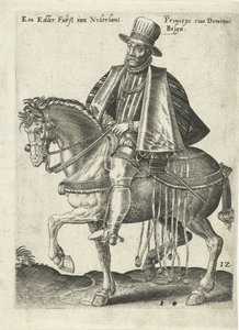 Dutch Prince on Horseback by Abraham de Bruyn (attributed to)