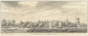 View of Gouda from Across the IJssel by Abraham de Haen (II)
