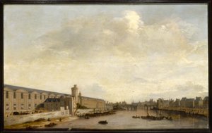 The Grande Galerie du Louvre, with the Porte Neuve and the Tour de Bois, circa 1640 by Abraham de Verwer
