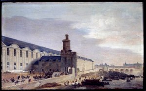 View of Porte Neuve and Galerie du Louvre Around 1640